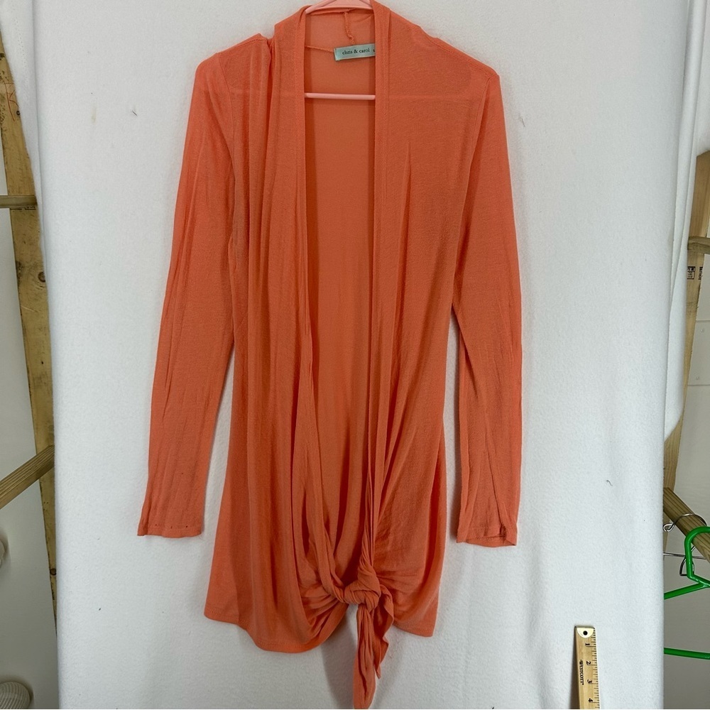 Chris & Carol Long Sleeve Cardigan S‎ Orange